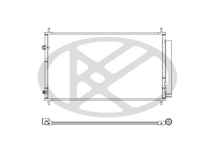 Condensator climatizare (cu uscator) potrivit TOYOTA YARIS, YARIS/HATCHBACK 1.5H 03.12-06.20 - Img 3