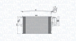 Condensator climatizare potrivit OPEL VECTRA B 1.6-2.5 09.95-07.03 - Img 2