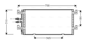 Condensator climatizare potrivit VW TRANSPORTER T4 1.9D-2.8 07.90-06.03 - Img 3