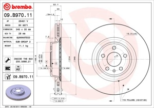 Disc frana Fata Dreapta/Stanga potrivit AUDI A4 ALLROAD B8, A4 B8, A5, A6 C7, A7, Q5; PORSCHE MACAN 1.8-4.2 06.07- - Img 3