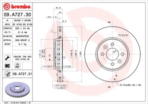 Disc frana Fata Dreapta/Stanga potrivit DACIA DOKKER, DOKKER EXPRESS/MINIVAN, LODGY; RENAULT CAPTUR I, CLIO II, CLIO III, CLIO V, GRAND SCENIC II, KANGOO, KANGOO EXPRESS 1.0-Electric 06.95- - Img 3