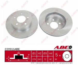 Disc frana Fata Dreapta/Stanga potrivit JEEP CHEROKEE, COMANCHE, GRAND CHEROKEE I, WRANGLER I, WRANGLER II 2.1D-5.9 10.84-04.07 - Img 3