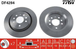 Disc frana Spate Dreapta/Stanga potrivit CADILLAC BLS; CHEVROLET VECTRA; FIAT CROMA; OPEL SIGNUM, VECTRA C, VECTRA C GTS; SAAB 9-3, 9-3X 1.6-3.2 04.02- - Img 3