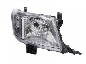 Far Dreapta (H4, electric, fara motoras, culoare insertie: cromat, culoare semnalizator: transparent) potrivit TOYOTA HILUX VII - Img 1