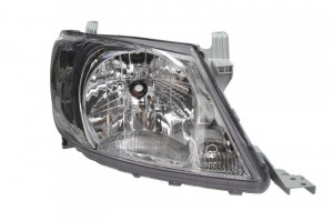 Far Dreapta (H4, electric, mecanic, fara motoras, culoare insertie: cromat, culoare semnalizator: alb) potrivit TOYOTA HILUX VII - Img 1