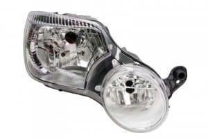 Far dreapta (H4/H7, reglaj electric, cu motoras, fundal argintiu) SKODA YETI 2009-2013 - Img 1
