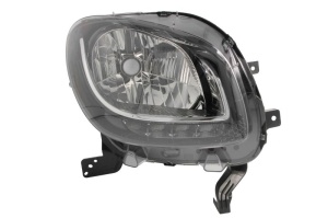 Far Dreapta (H4/LED, fara motoras, culoare insert: negru, culoare semnalizator: transparent) potrivit SMART FORFOUR, FORTWO