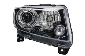 Far Dreapta (H9, electric, cu motor, culoare insert: negru) potrivit JEEP COMPASS 2011-2016
