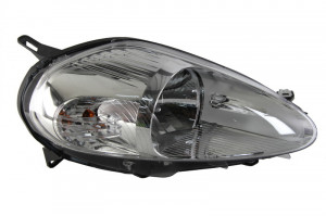 Far Dreapta (halogen, H4/W5W, electric, cu motor, culoare insertie: cromat, culoare semnalizator: transparent) potrivit ABARTH GRANDE PUNTO; FIAT GRANDE PUNTO -01.08 - Img 1
