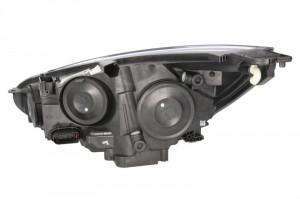 Far dreapta potrivit FORD FOCUS 2014-2018 - (H1/H7, reglaj electric, cu lumini de zi, fundal cromat) - Img 2