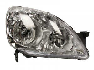 Far dreapta potrivit HONDA CR-V 2001-2006 - (H1, reglaj electric, cu motoras, fundal cromat)