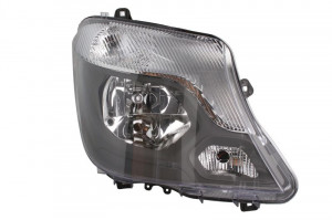 Far dreapta potrivit MERCEDES SPRINTER 3,5-T (906), SPRINTER 3-T (906), SPRINTER 4,6-T (906) dupa 2013 - (H7, reglaj electric, cu motoras, fundal cromat, fundal transparent)