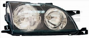 Far dreapta potrivit TOYOTA AVENSIS - (H7, reglaj electric, fundal negru/insertii crom)