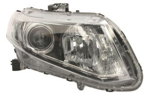 Far fata Dreapta (H11/HB3/W21/WY21W, electric, cu motor, culoare insert: negru, culoare semnalizator: alb) potrivit HONDA CIVIC IX -12.15 - Img 1