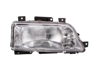 Far fata Dreapta (H4, manual, fara motoras, culoare insert: argintiu) potrivit PEUGEOT 405 I, 405 II, 405 II/KOMBI