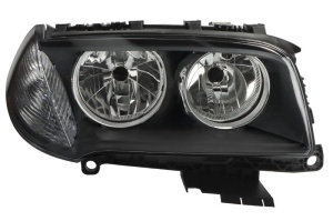 Far fata Dreapta (H7/H7, electric, cu motor, culoare insert: negru, culoare semnalizator: transparent) potrivit BMW X3 (E83) 08.06-11.12 - Img 1