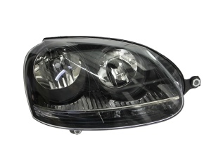Far fata Dreapta (H7/H7, electric, cu motor, culoare insert: negru) potrivit VW GOLF V, JETTA III - Img 1