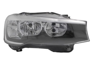 Far fata Dreapta (H7/H7/PY21W/W21W/W5W, electric, cu motor, culoare insert: cromat, culoare semnalizator: transparent) potrivit BMW X3 (F25), X4 (F26)