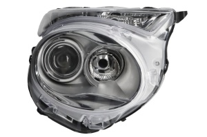Far fata Dreapta (H7/PY21W/W5W, electric, culoare insert: cromat) potrivit CITROEN C1 II - Img 1