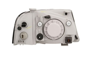 Far fata Stanga (H4, electric, fara motoras, culoare insert: cromat, culoare semnalizator: transparent) potrivit HYUNDAI ATOS - Img 2