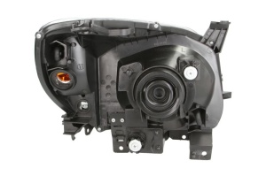 Far fata Stanga (H4, electric, fara motoras, culoare insert: cromat, culoare semnalizator: galben) potrivit MAZDA BT-50 - Img 2