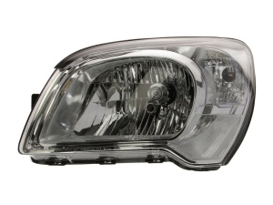 Far fata Stanga (H4, electric, manual, fara motoras, culoare insert: cromat, culoare semnalizator: alb) potrivit KIA SPORTAGE II -10.10 - Img 1
