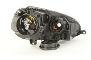 Far fata Stanga (H7/H7, electric, cu motor, culoare insert: gri, culoare semnalizator: transparent) potrivit VW GOLF 5, JETTA III - Img 2