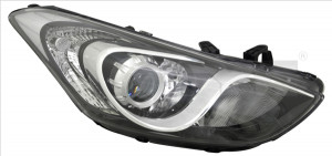 Far Stanga (3*H7, electric, cu motor, culoare insertie: negru, culoare semnalizator: transparent) potrivit HYUNDAI I30 - Img 3