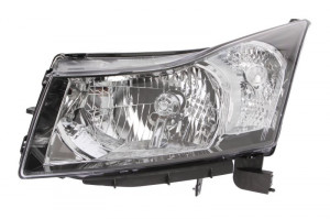 Far Stanga (H4, electric, cu motor, culoare insertie: cromat/negru) potrivit CHEVROLET CRUZE