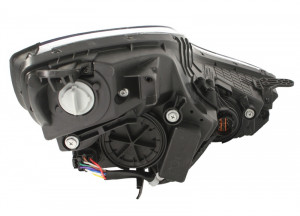 Far Stanga (H7/H7, electric, cu motor, culoare insertie: cromat, culoare semnalizator: transparent) potrivit HYUNDAI IX20 - Img 3