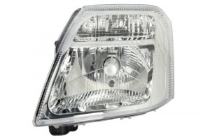 Far stanga potrivit CITROEN C2 dupa 2003 - (H4, electric, cu motoras, fundal cromat)