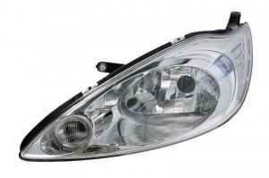 Far stanga potrivit FORD KA - (H4, electric, cu motoras, fundal cromat)