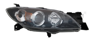 Far stanga potrivit MAZDA 3 - (H7/HB3, electric, fundal negru)