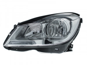 Far stanga potrivit MERCEDES Clasa C (C204), C T-MODEL (S204), C (W204) - (H7, reglaj electric, cu motoras, fundal cromat)