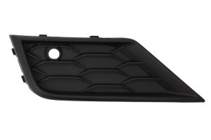Grila bara fata dreapta potrivit VW TIGUAN dupa 2007 - (cu gauri senzori parcare, plastic, negru)