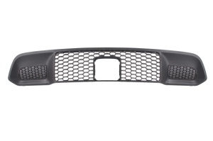 Grila bara fata stanga potrivit Jeep GRAND CHEROKEE IV WK2 2016-2020 - plastic, negru, cu montare radar, Acoperire bara
