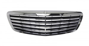 Grila fata potrivit MERCEDES Clasa S W221 2005-2010 - negru/crom