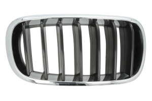 Grila radiator Dreapta potrivit BMW X5 (F15, F85), X6 (F16, F86) 2.0D-4.4 2013-2019 - (BASIS, crom/negru)