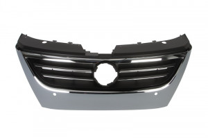 Grila radiator fata potrivit VW PASSAT CC 2008-2012 - cu locas senzori parcare, crom