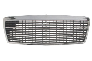 Grila radiator potrivit MERCEDES E T-MODEL (S210), E (VF210), E (W210) 2.0-5.4 1995-2003 - (CLASSIC/ELEGANCE, complet, crom/negru)
