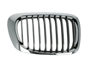Grila radiator Stanga potrivit BMW 3 (E46) 1.6-3.2 1997-2007 1998-2003 - (convertibil; versiune coupe, crom/negru)