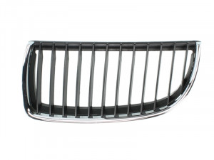 Grila radiator Stanga potrivit BMW 3 (E90), 3 (E91) 1.6-4.0 2004-2012 pana in 2008 - (crom/negru)