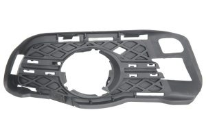 Grila ventilatie bara fata dreapta potrivit MERCEDES C-KLASA W204 2007-2011 - (cu orificii lampa ceata, negru-mat)