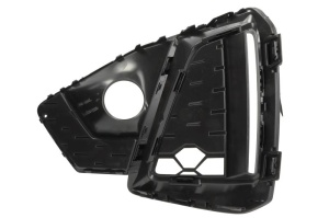 Grila ventilatie bara fata stanga potrivit AUDI A4 B9 dupa 2019 - (plastic, negru/negru lucios, S-LINE) - Img 2