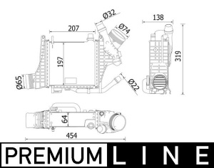 Intercooler potrivit MERCEDES C (A205), C (C205), C T-MODEL (S205), C (W205), CLS (C257), E (A238), E ALL-TERRAIN (S213), E (C238), E T-MODEL (S213), E (W213), GLC (C253) 1.5-2.0H 09.15- - Img 3