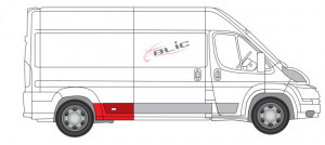 Kit reparatie aripa spate dreapta potrivit CITROEN JUMPER; FIAT DUCATO; PEUGEOT BOXER 2006-2014 - (inainte de roti, model mediu; cu orificiu pentru lumina de degajare) - Img 2