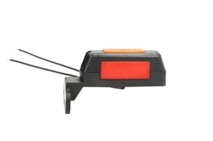 Lumina clarificare stanga, portocaliu/rosu/alb, LED, inaltime 105mm; latime 28mm; adancime 34mm, în relief, lungime cablu 210mm, cu cuier, 12/24V (unghi în relief) - Img 2
