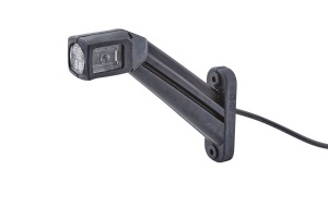 Lumina clarificare stanga, portocaliu/rosu/alb, LED, suprafata, lungime cablu 500mm, cu brat lung, 12/24V (cu un dop, conector: EASYCONN) - Img 1