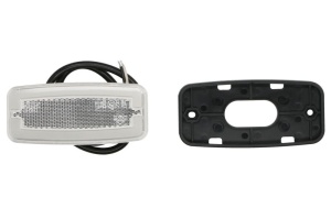 Lumina delimitare stanga/dreapta, forma: oval, alb, LED, inaltime 52mm; latime 110,8mm; adancime 20,5mm lungime cablu 500mm, fara prindere, 12/24V (tip: neon, IP68) - Img 1