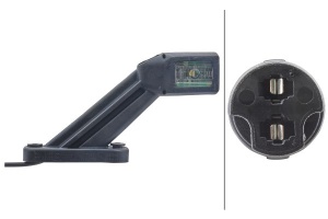 Lumina delimitare stanga, rosu/alb/galben, LED, inaltime 102mm; latime 35mm; adancime 35/183mm, lungime cablu 500mm, 12/24V (IP6K9K) - Img 3